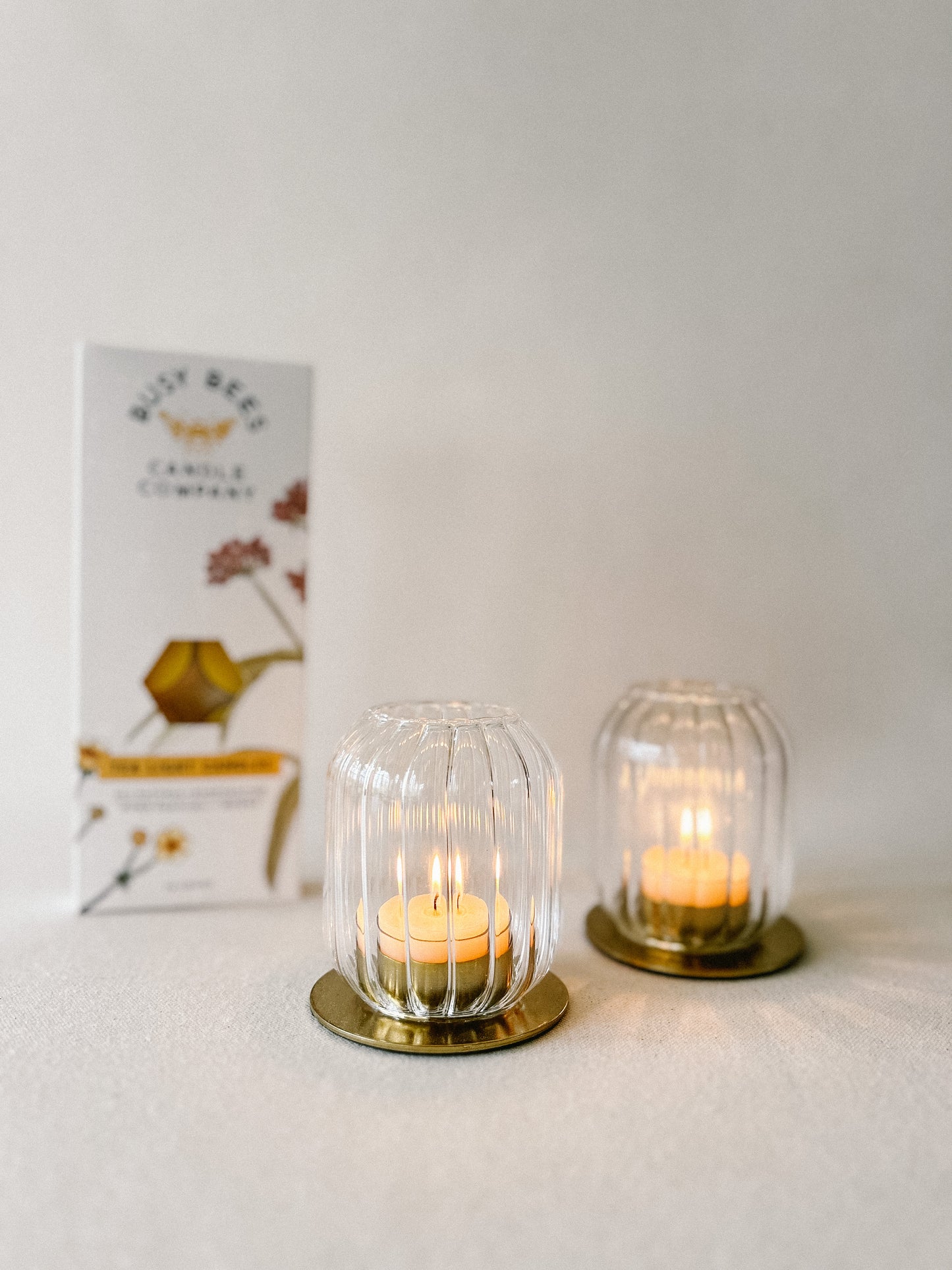 Kira Glass Tealight Lantern - Set of 2
