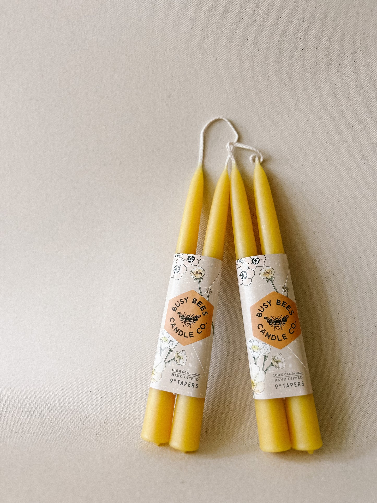Hand Dipped 9" Taper Candles