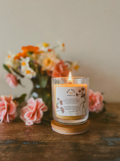Pure Beeswax Jar Candle 12oz.
